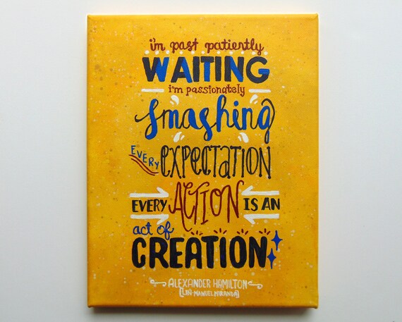 Hamilton Musical My Shot Lyrics Quote Wall Art I'm Past | Etsy Israel