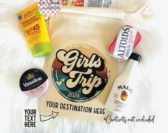 Girls Trip Survival Kit, Hangover Kit Bags, Bachelorette Party, Girl's Trip, Girls Trip Party Bag, Girls Weekend, Girls Trip, Girls' Trip