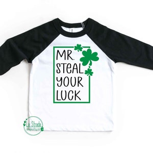 Chemise Mr. Steal Your Luck, tenue de la Saint-Patrick, saint-patrick, chemise de la Saint-Patrick, chemise de la Saint-Patrick pour enfants
