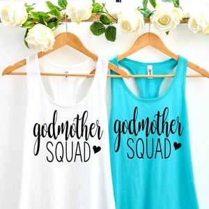 Godmother Squad, Godmother Tank Top, Godmother Shirt, Godmother t-shirt, Godmother Gift, Godmother Outfit, Aunt Shirt, Aunt Squad
