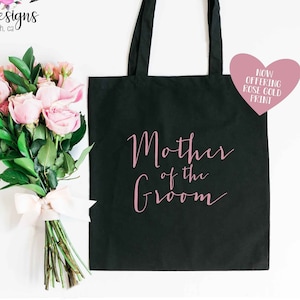 Mother of the Groom Tote Bag, Bridal Tote, Bride Bag, Bridesmaid Tote, Personalized Tote, Bachelorette Tote, Wedding Tote, Wedding Day Tote
