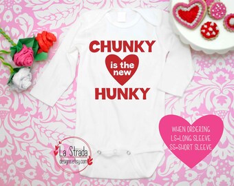 Chunky is the New Hunky, Valentine Outfit, First Valentine's, Baby's 1st  Valentine, Baby Boy Valentine outfit, First Valentine