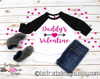 Daddy's Valentine, Toddler Valentine Shirt, Valentine Shirts for Girls, Toddler Girl Valentine's Shirt, Valentine Shirt for Girls