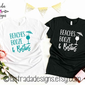 Beaches Booze and Besties, Bachelorette Party Shirts, Bride Tribe, Bachelorette T-shirts, Bridesmaid Gift, Beach Bachelorette Shirts