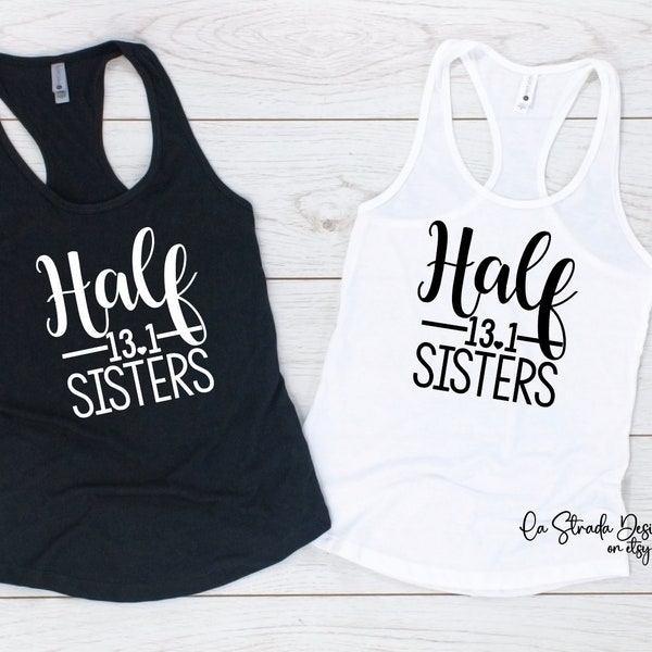 Half Sisters Tank Top, Girlfriends 1/2 Marathon Tank, Marathon Tank, Workout Tank, Workout Shirt, Running Tank Top, Running Shirt