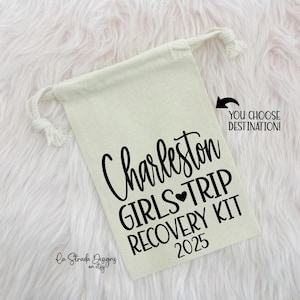 Charleston Girls Trip Recovery Kit, Hangover Kit Bags, Bachelorette Party, Charleston Girls Trip, Charleston Bachelorette, Charleston Trip