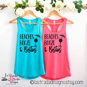 Beaches Booze & Besties, Beach Bachelorette Party Tank Tops, Bachelorette Tanks, Bachelorette Party, Beach Bach, Bridesmaids Gifts