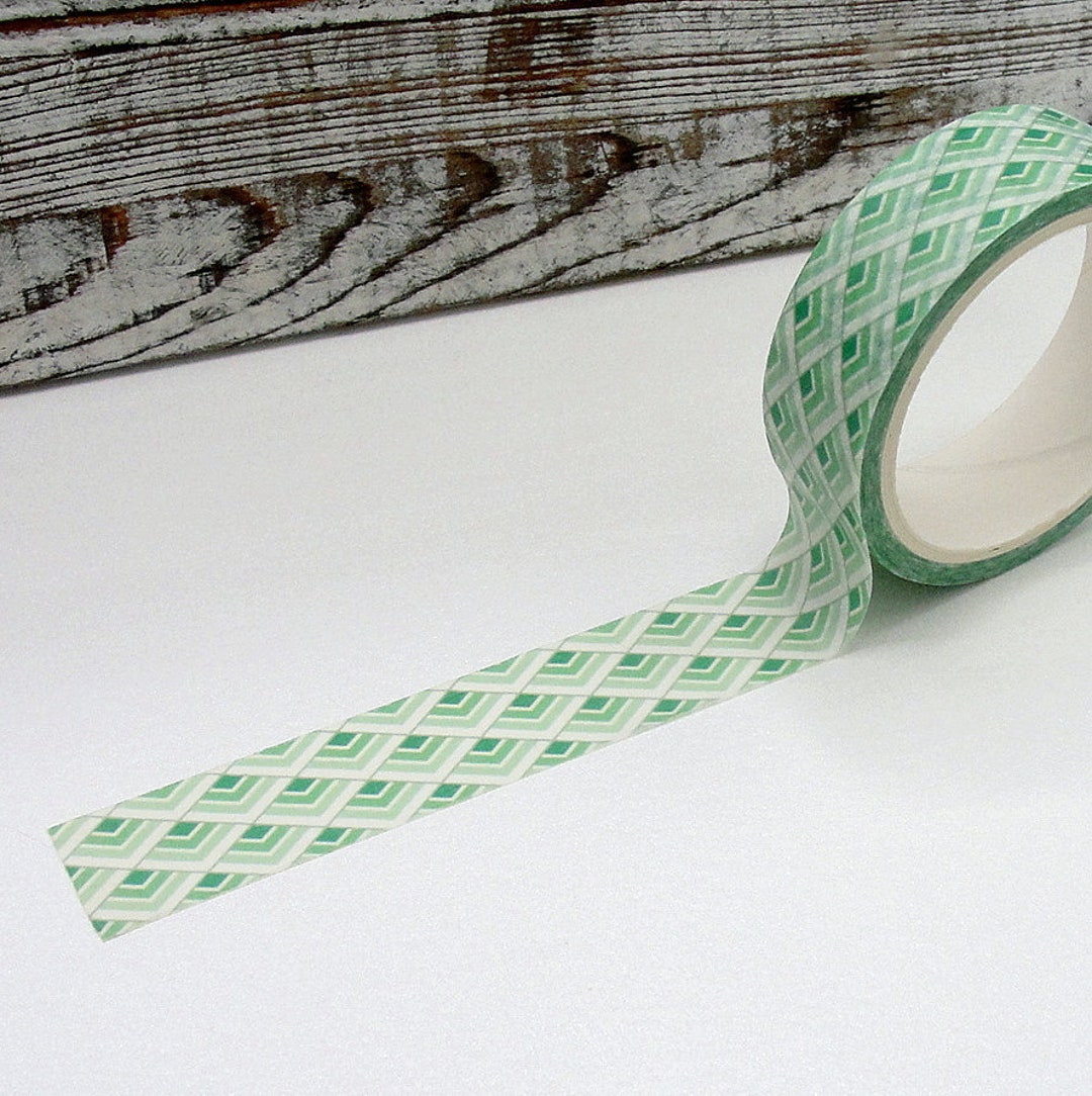 green-diamond-pattern-washi-tape-light-green-washi-tape-mint-etsy