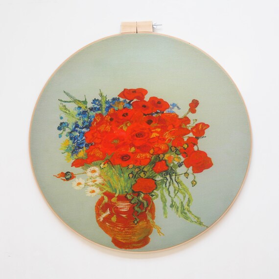 Vase With Poppies And Daisies By Vincent Van Gogh Etsy