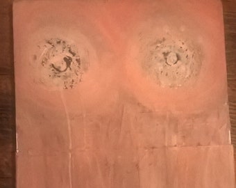 Wax Covered Nipples, Fetish Art, Conversation Piece, Bedroom Decor
