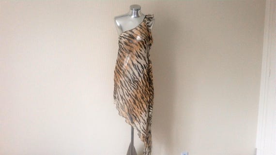 Dress DOLCE and GABBANA, vintage, 100% silk, zebra