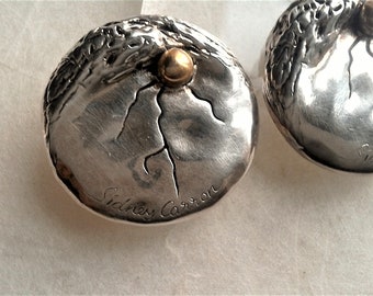 Boucles D'oreilles Clips Vintage Signées Sidney Carron - Made In France - Occasion Excellent état