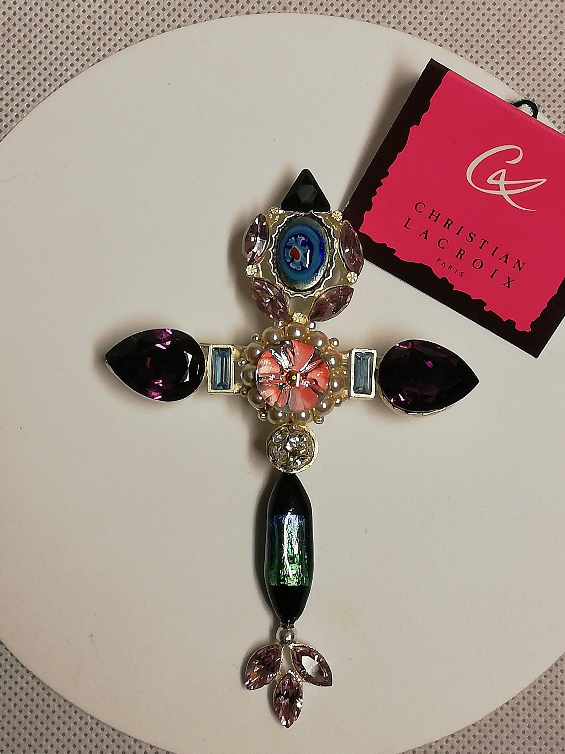 Lacroix Cross Brooch - Etsy