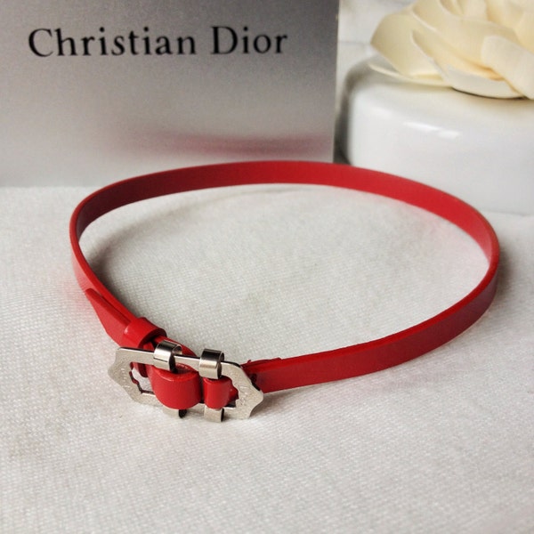 Bracelet multitours Christian Dior Paris, authentique, rouge, vintage mais neuf, french jewelry, fashionista accessories