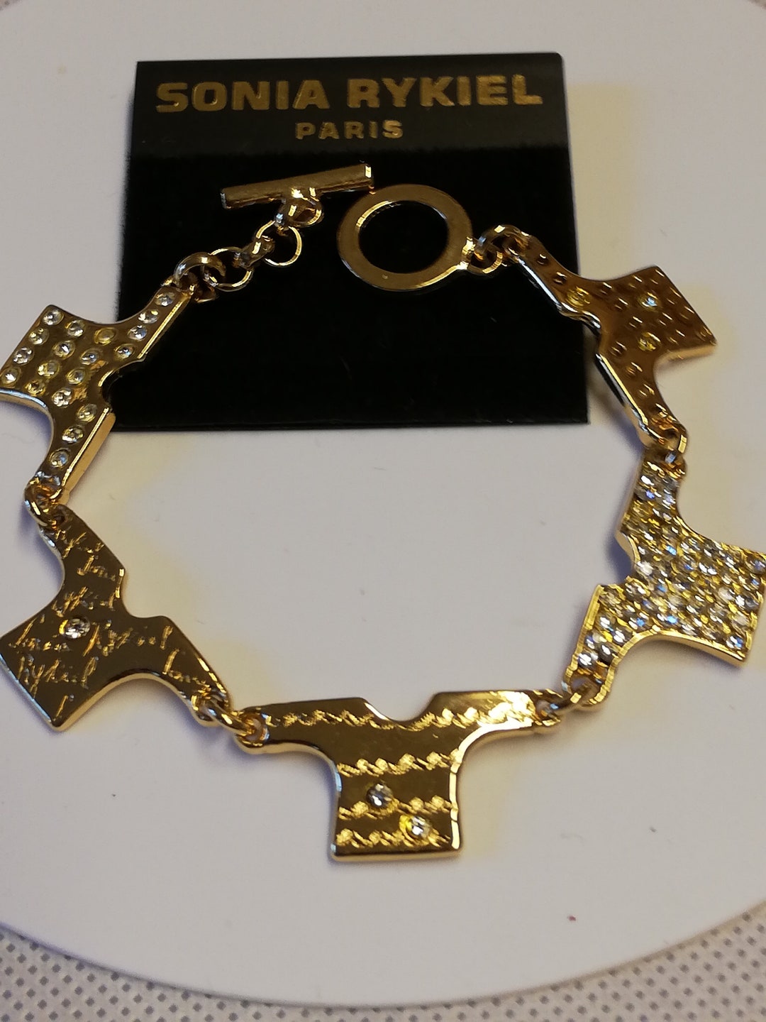 Bracelet Vintage Sonia Rykiel & H&M - Jonc à Strass - Occasion