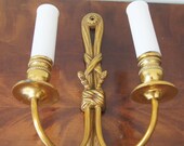 Antique french neoclassical Louis XVI Lights Sconce Ribbons and pompons design