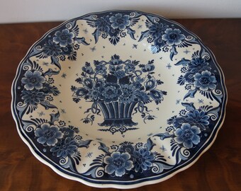 blue white plate etsy