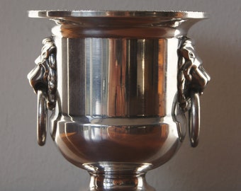 Vintage silver plated small urn with lions Sheffield