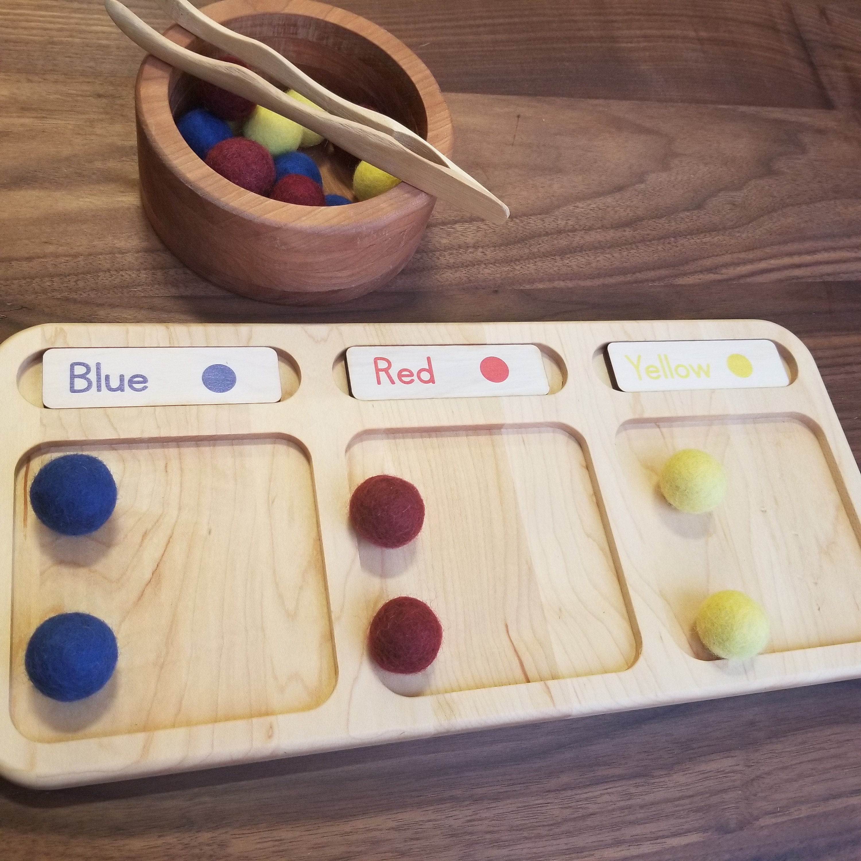 Montessori Sorting tray color sorting tray seasonal Etsy