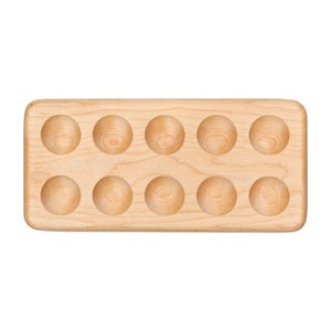 Ten frame five frame 25 frame wooden ten board math manipulative Montessori image 9