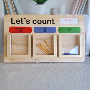 Counting the days in school board - Pocket chart for beads - 100 days of school