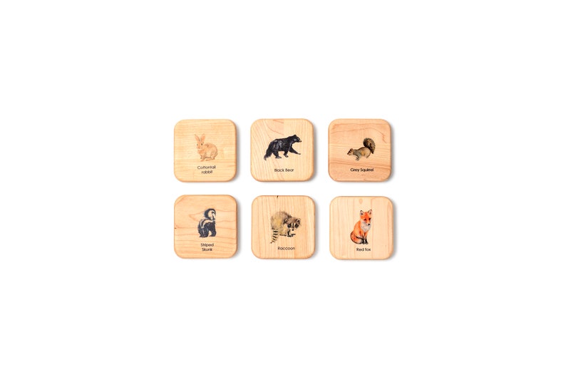 Animal tracks play dough stampers animal track stamps animal tracks study wooden playdough moulds wooden toys slime Montessori image 10