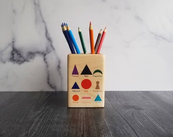 Grammar pencil holder - Montessori color pencil holder - pencil holder - pen holder