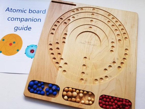Tablero Modelo Atómico Bohr Regalo Stem Manipulador De Química Montessori Waldorf