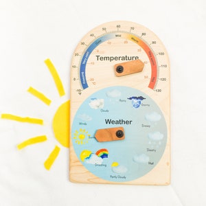 Weather calendar for kids - temperature and weather calendar