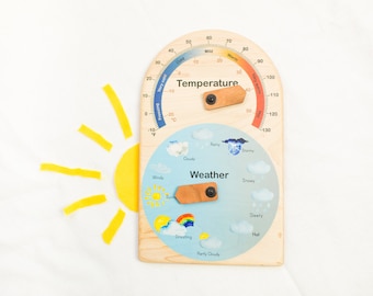 Weather calendar for kids - temperature and weather calendar