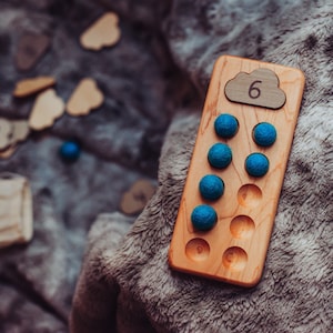 Ten frame - wooden ten board - montessori materials- 10 frame - kindergarten math - counting board - ten board - number board - waldorf