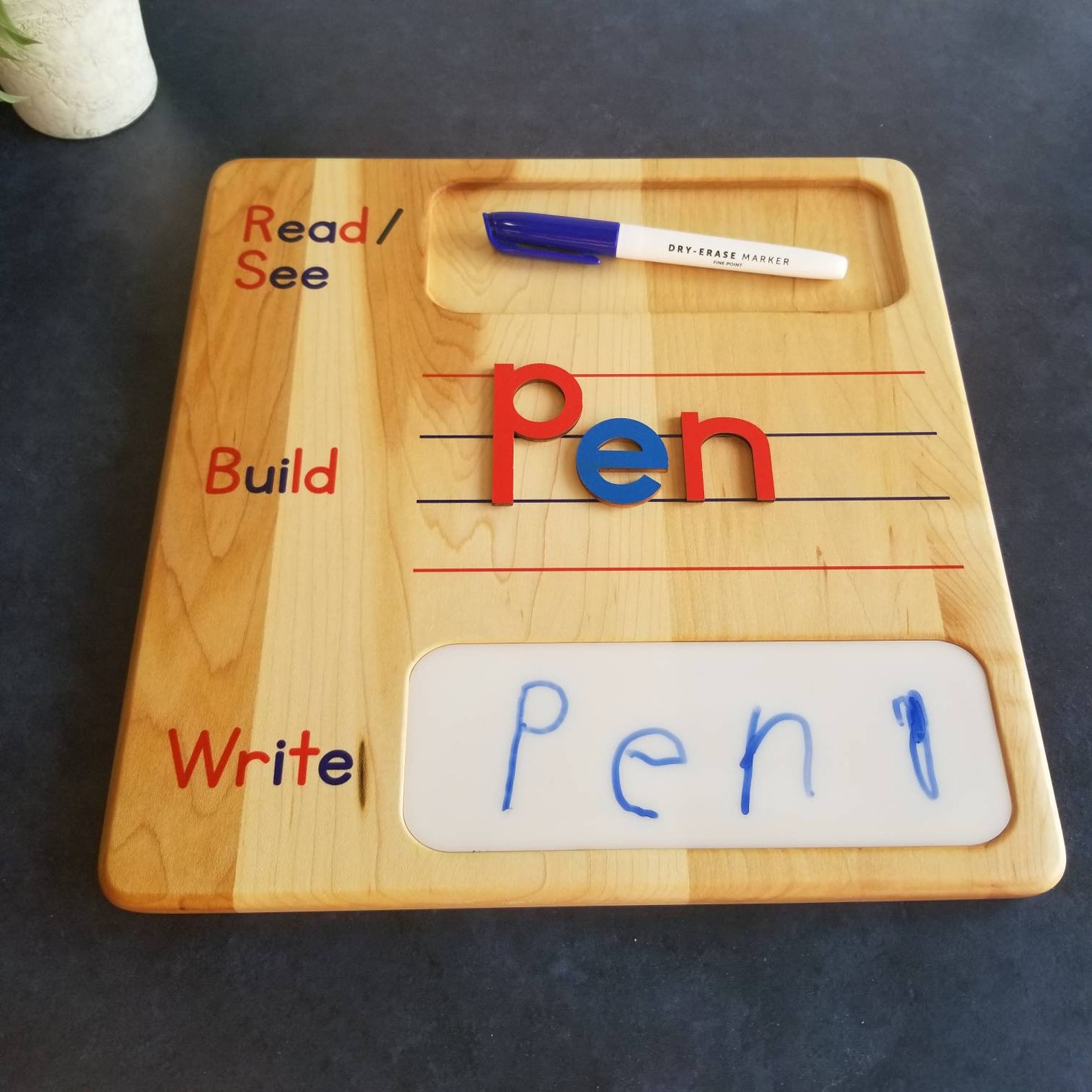 Dry Erase Read Build Write Board Spelling Board Writing Etsy