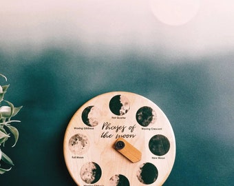 Moon phase wheel - Moon phases ring - phases of the moon calendar