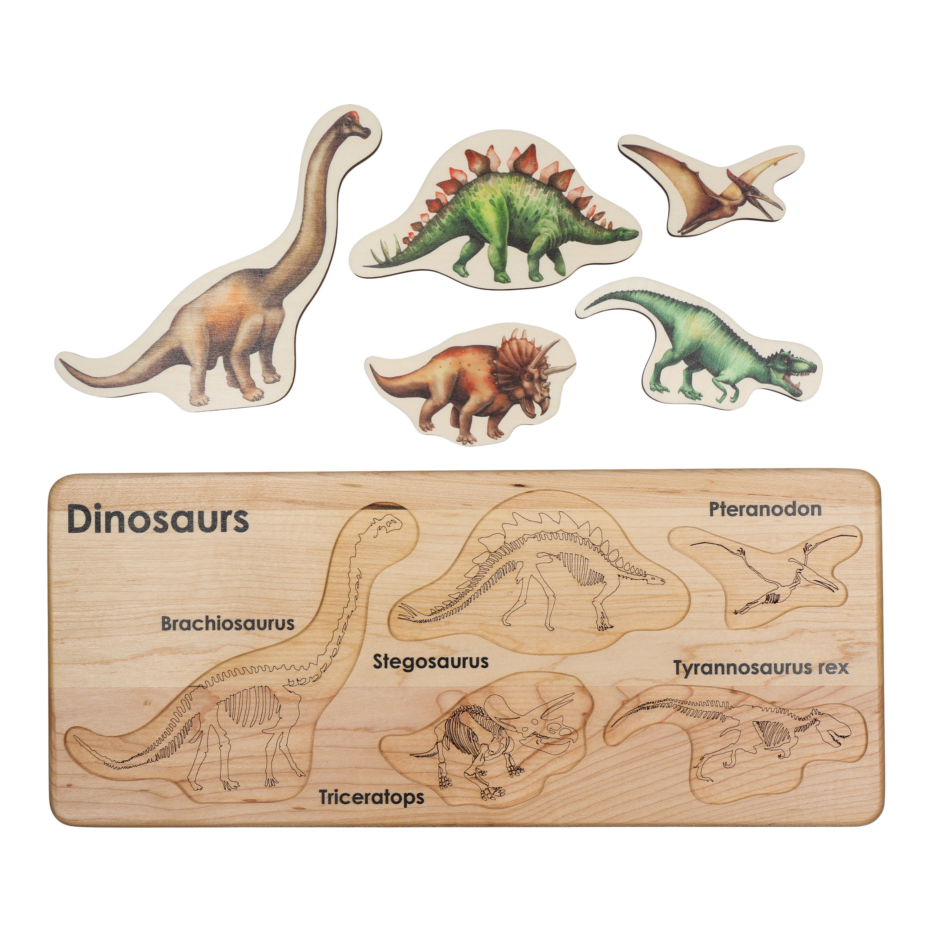 mostaza Recomendación Extremistas Rompecabezas de dinosaurios de madera juguete de dinosaurio - Etsy México