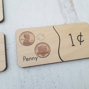 Coin equivalency puzzle Montessori money image 6