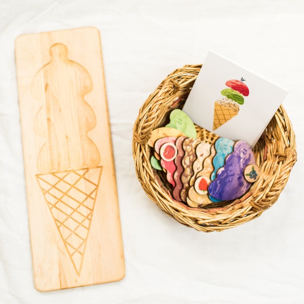 Pattern recognition work - Ice cream scoop puzzle - Montessori sensorial