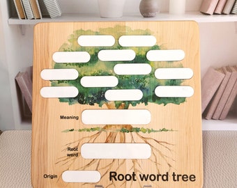 Root word tree board - etymology board