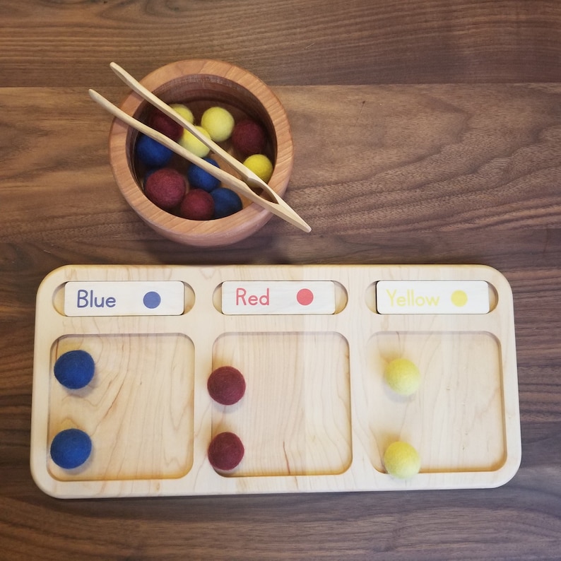 Montessori Sorting tray color sorting tray seasonal Etsy