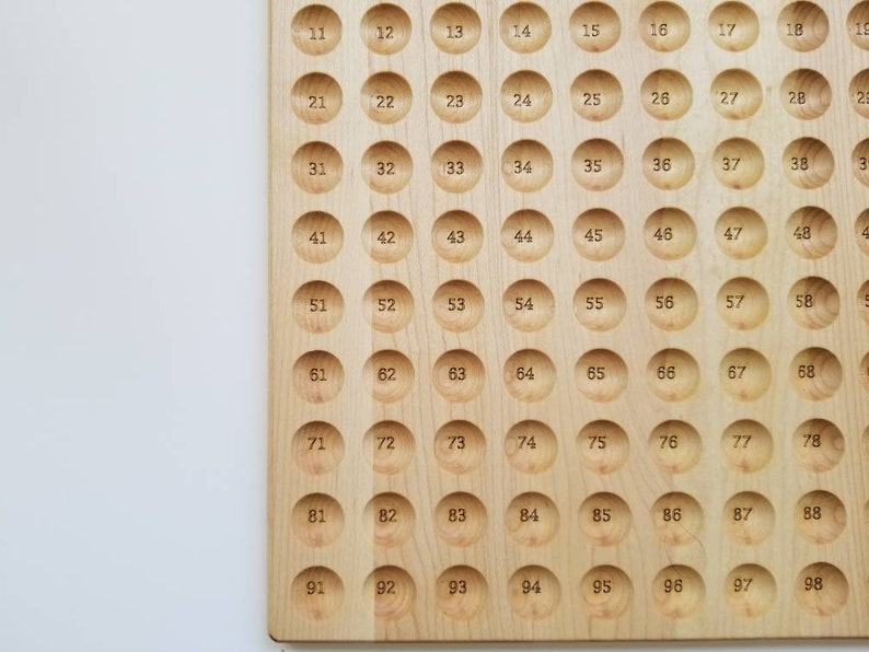 The Original Hundred board hundred frame 100 board counting board Montessori toy math manipulative Montessori materials image 6