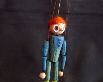 Jolie marionnette en bois pour enfants !! 100 % fait main, original
