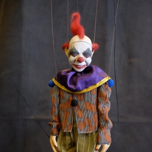 Lackadaisical Clown! Collectible and Original Marionette %100 Handmade