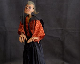 Samurai - Original Handmade Marionette, Puppet Height: 54