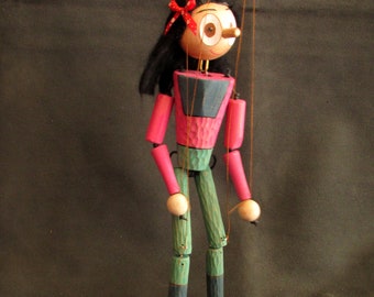 Simpatica marionetta in legno per bambini!! 100% fatto a mano, originale