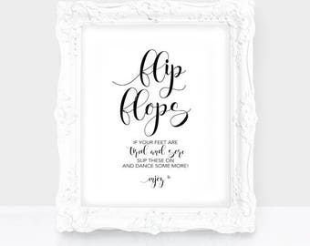 Wedding Flip Flops Sign Flip Flops For Wedding Guests Dance Etsy
