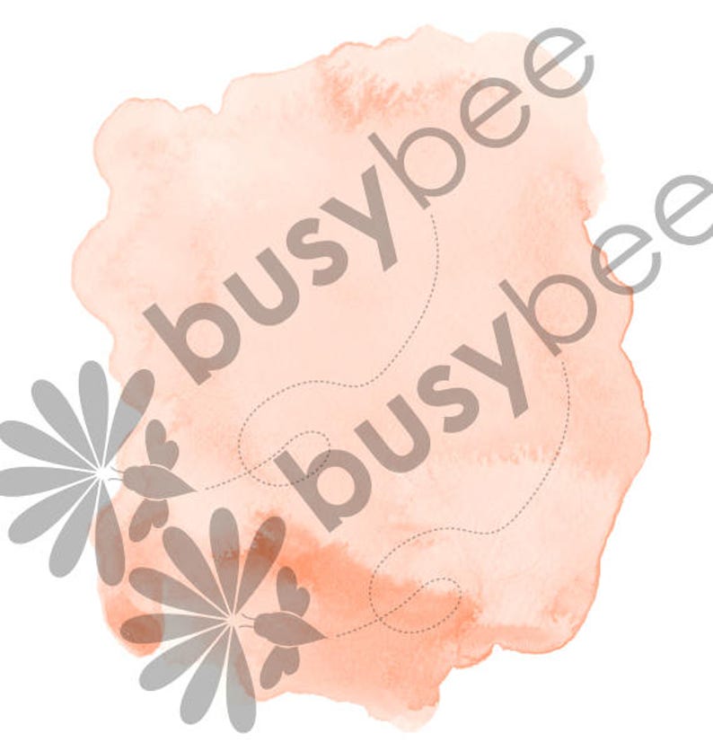Pode incluir: Um fundo de aquarela cor de p&ecirc;ssego com duas flores estilizadas cinzas e uma linha pontilhada conectando-as. O texto "busybee" est&aacute; escrito em cinza no fundo.