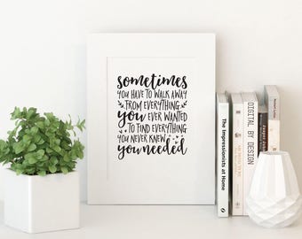 Instant Download, Walk away, Art Print, Printable, Motivational Poster, Wall Art Quote, Minimalist, Home Office, Home Décor, Positive quotes