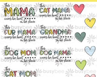 This mama, this dog mom, fur mom, set of 7, sublimation designs, dtf, sleeve, valentines png, customize your own, Instant Download, sub file