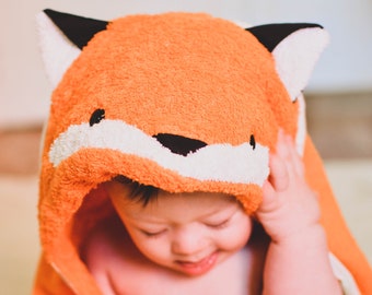 Foxy hooded bath towel for babies and kids / Extra large towel for baby / Pure cotton towel/ cute towel for toddler