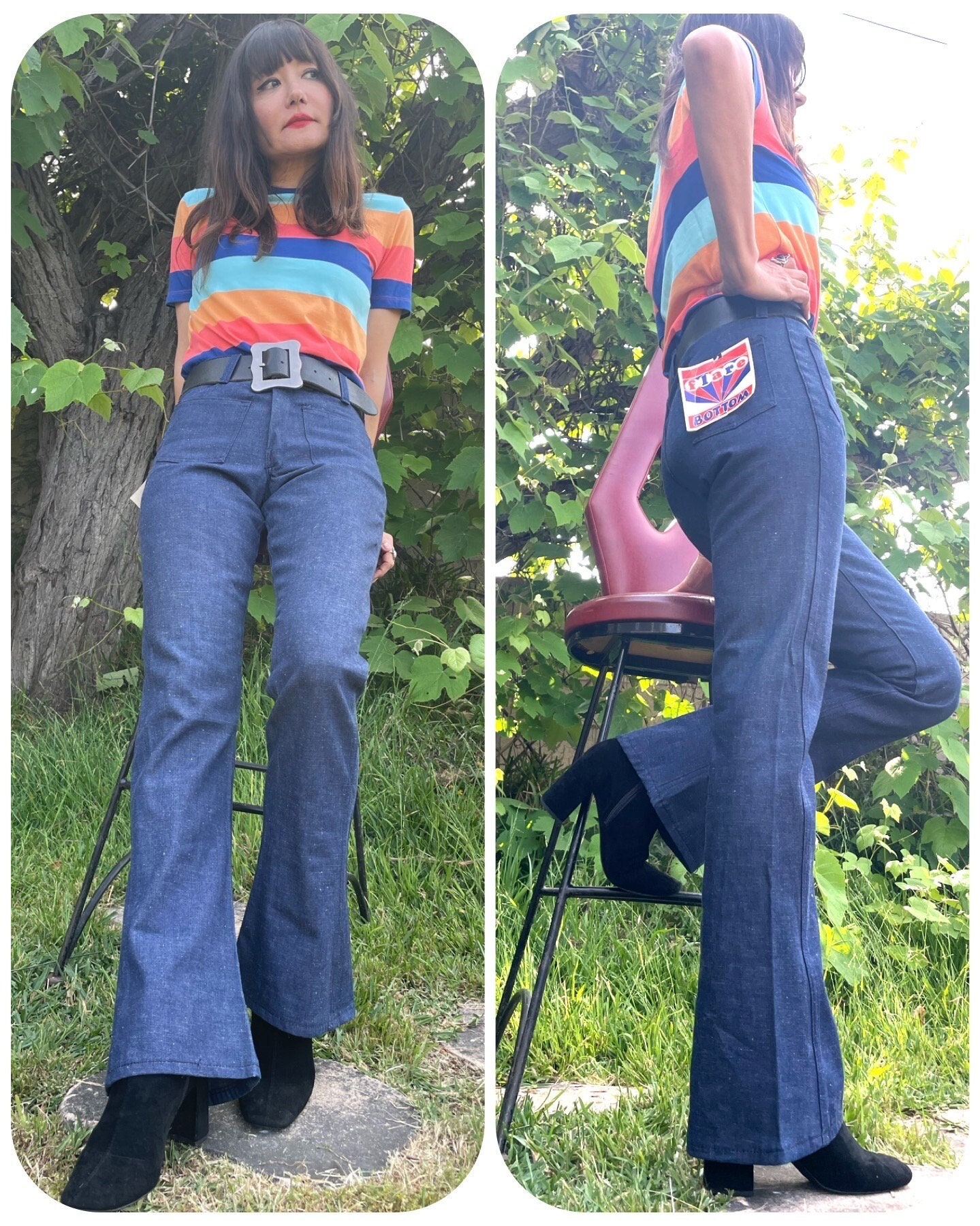 70s Lee Bell Bottoms - Etsy Canada