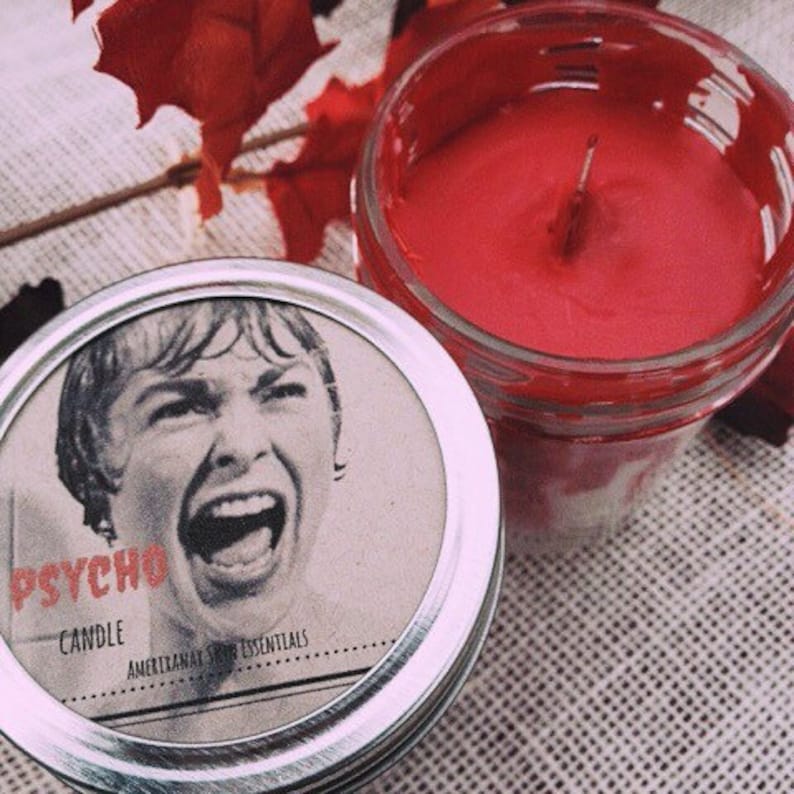 Collector/'s Memorabilia Psycho Inspired Alfred Hitchcock/'s Psycho Bloody Candle Classic Horror Movie Perfect Gift